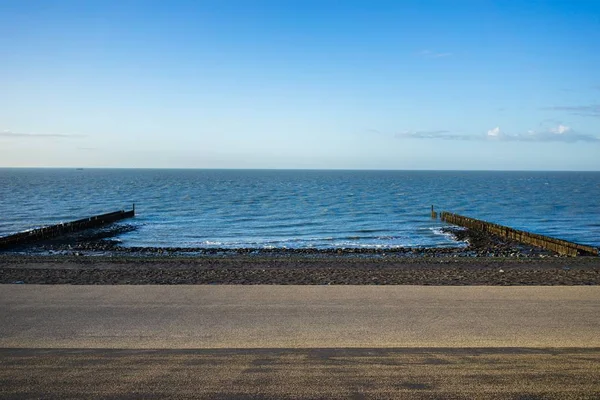 Чудовий Знімок Узбережжя Весткапелі Зеландія Нідерланди — стокове фото