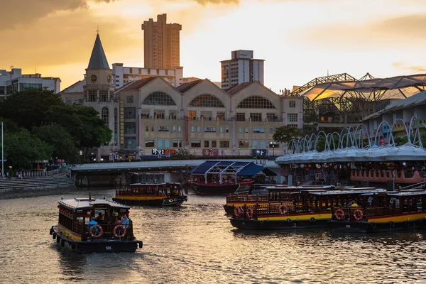 Singapour Singapour Oct 2019 Clarke Quay Singapore River Est Lieu — Photo