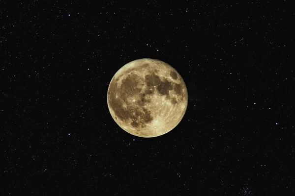 Beau Cliché Lune Dans Ciel Étoilé Idéal Pour Article Sur — Photo