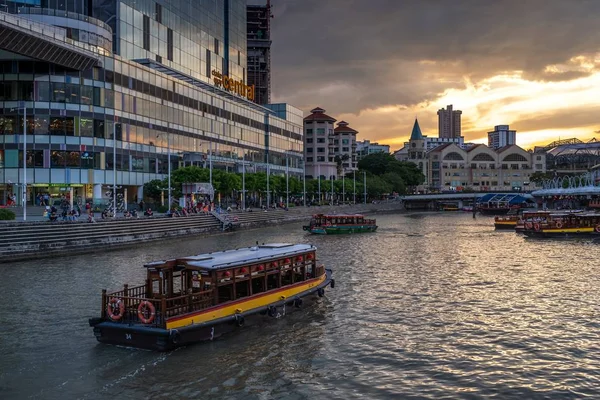 Singapur Singapur Października 2019 Clarke Quay Nad Rzeką Singapur Miejsce — Zdjęcie stockowe