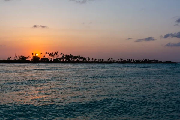 Úchvatný Západ Slunce Nad Oceánem Zanzibaru Východní Afrika — Stock fotografie