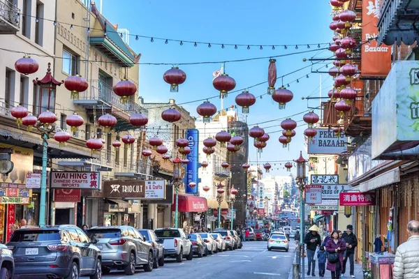 San Francisco Amerikai Egyesült Államok 2019 Jan Kínai Negyed Utca — Stock Fotó