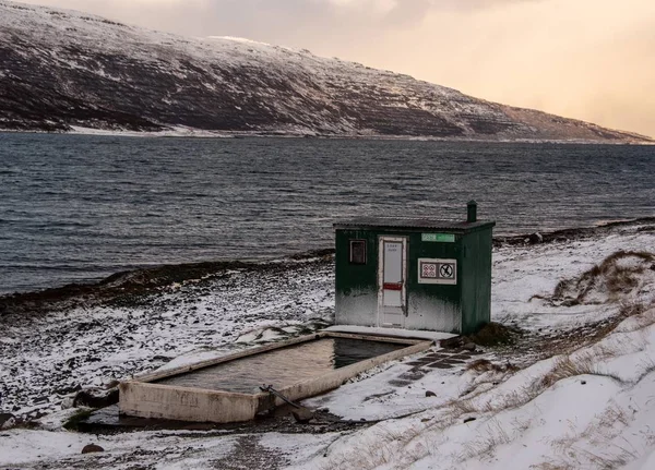 Piscina Medio Nada Los Fiordos Del Oeste Islandia — Foto de Stock