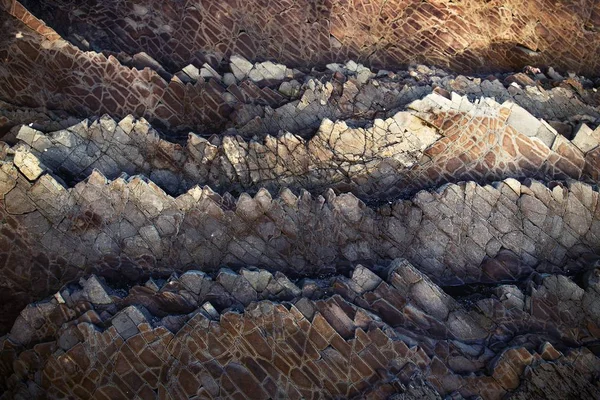 Eine Schöne Aufnahme Brauner Felsformationen Großartig Für Einen Kühlen Hintergrund — Stockfoto