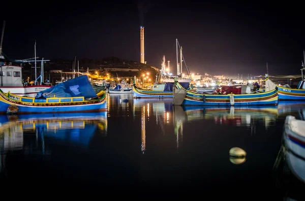 Barcos Marsaxlokk — Foto de Stock