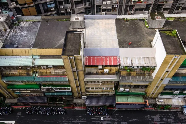 High Angle Shot Old Neighborhood Taipei City Taiwan — 스톡 사진