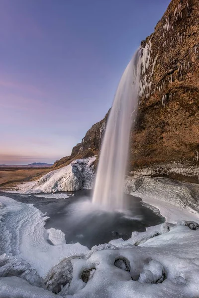 Icônico Seljalandsfoss Islândia — Fotografia de Stock
