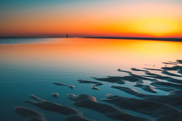 Чудовий Вид Відбиття Сонця Озері Знайденому Врувенпольдері Нідерланди — стокове фото