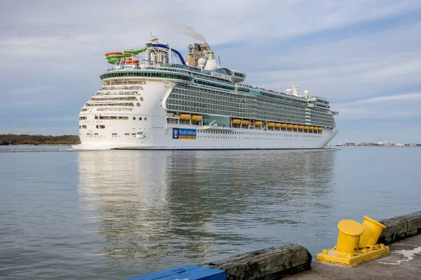 Galveston Estados Unidos Dez 2018 Navio Cruzeiro Parte Porto Galveston — Fotografia de Stock