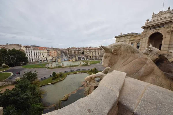 Eine Aufnahme Eines Historischen Platzes Marseille Frankreich — Stockfoto