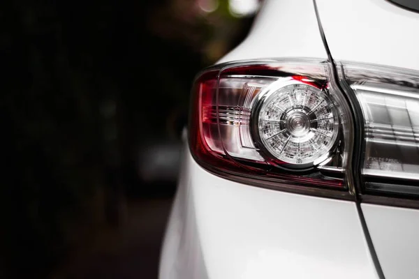 Closeup Selective Focus Shot Cool White Car Ready Take You — 스톡 사진