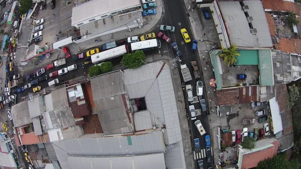 San Salvador Salvador Nov 2019 Aerial View Traffic City Vehicles — Stock Photo, Image