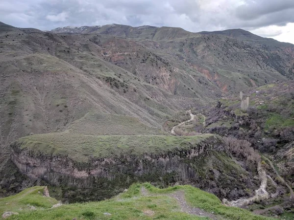 Garni Ermenistan Yakalanan Çimenlerin Güzel Manzarası — Stok fotoğraf