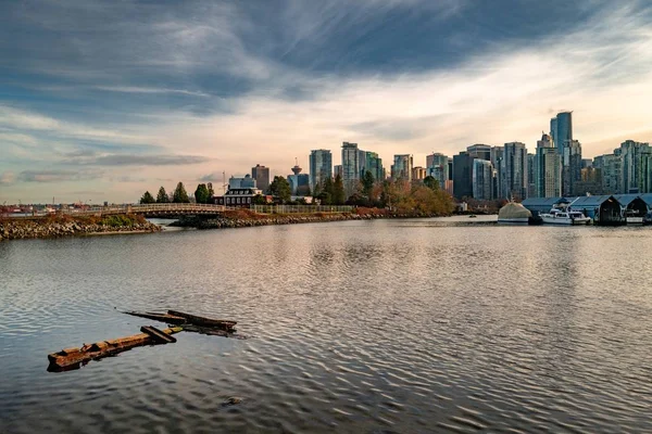 Piękny Widok Wieżowców Pobliżu Coal Harbour Vancouver — Zdjęcie stockowe
