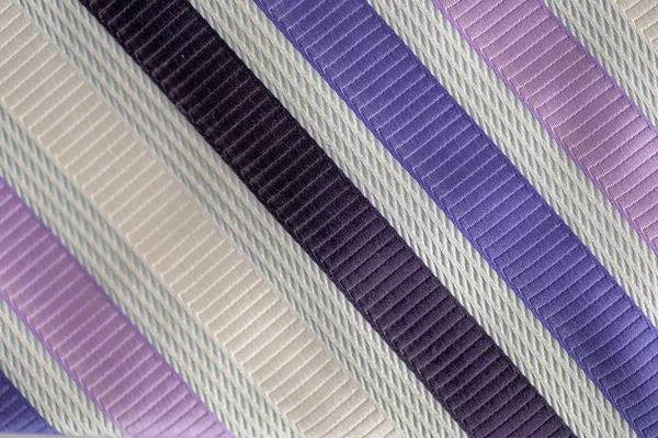 Zbliżenie Zdjęcia Paski Kolorowy Krawat Idealne Tło — Zdjęcie stockowe