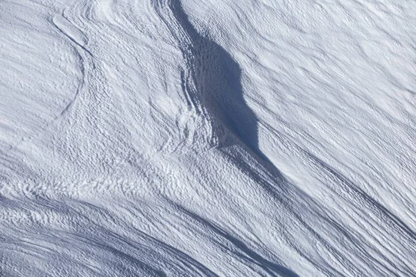 Een Hoge Hoek Van Sneeuw Texturen Met Sporen Italiaanse Alpen — Stockfoto