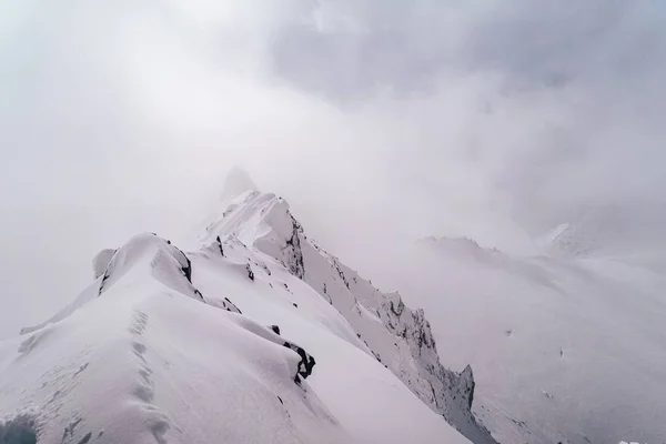 Une Vue Imprenable Sur Les Alpes Enneigées Massif Mont Blanc — Photo