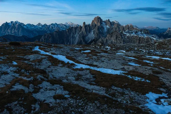 Eine Wunderschöne Landschaft Den Italienischen Alpen Und Die Cadini Misurina — Stockfoto