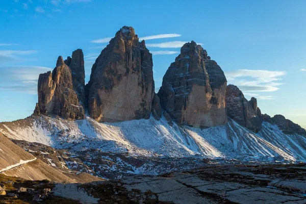 Una Bella Foto Della Montagna Tre Cime Lavaredo Nelle Alpi — Foto Stock