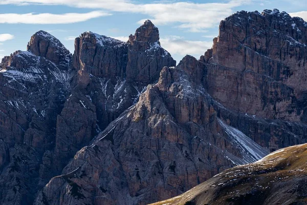 Una Impresionante Toma Ángulo Alto Los Alpes Italianos Por Mañana — Foto de Stock