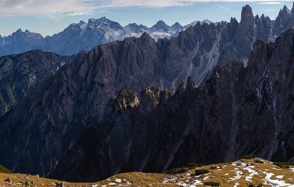 Zapierające Dech Piersiach Zdjęcie Góry Cadini Misurina Alpach Włoskich Podczas — Zdjęcie stockowe