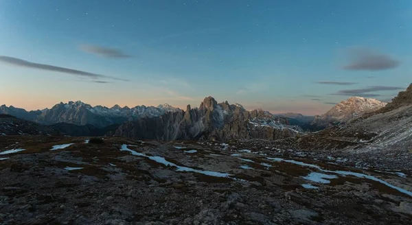 Красивый Пейзаж Итальянских Альпах Закате — стоковое фото