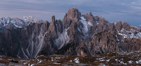 Plano Panorámico Montaña Cadini Misurina Los Alpes Italianos —  Fotos de Stock