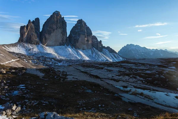 Una Bella Foto Della Montagna Tre Cime Lavaredo Nelle Alpi — Foto Stock
