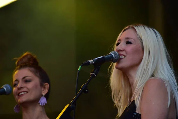 Goldie en ondersteunende artiesten treden op op het Downs festival in Bristol, Engeland. 1 september 2018. — Stockfoto