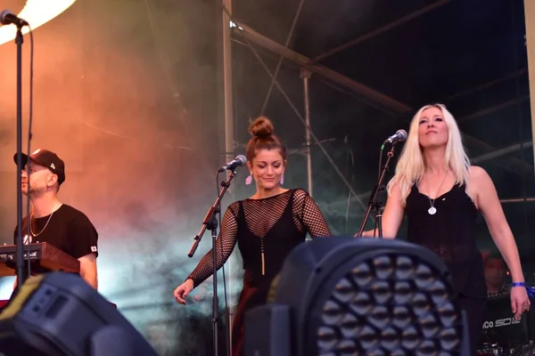 Goldie and supporting artists perform at the Downs festival, Bristol, England. 1 September 2018. — Stock Photo, Image