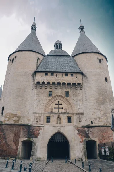 Nancy, Fransa 'da tarihi bir katedralin dikey çekimi — Stok fotoğraf