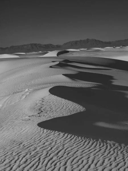 Серый Масштабе White Sands National Monument Chihuahuan Desert — стоковое фото