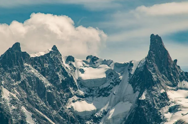 Dent Geant Dôme Rochefort Massif Mont Blanc Dessus Valée Blanche — Photo