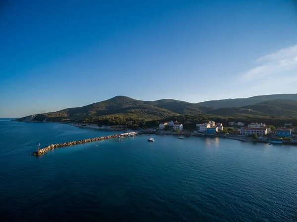 Una Hermosa Toma Ángulo Alto Una Playa Lesbos Grecia — Foto de Stock