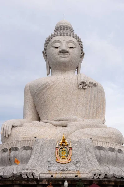 Primo Piano Verticale Della Storica Statua Antica Chiamata Big Buddha — Foto Stock
