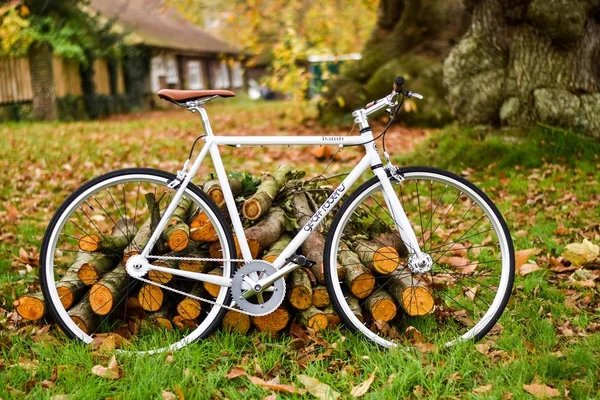 手作りスチール自転車 — ストック写真