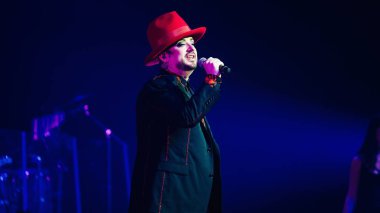 BRISBANE, AUSTRALIA - Oct 19, 2017: Culture Club are an English pop group that formed in London in 1981. The band comprises Boy George clipart