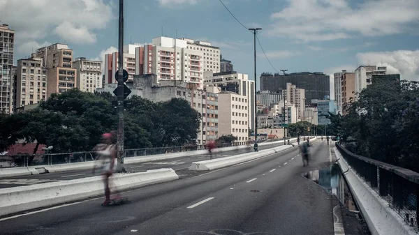 Brezilya Nın Paulo Şehrinin Merkezinde Kentsel Yaşam Tarzı — Stok fotoğraf