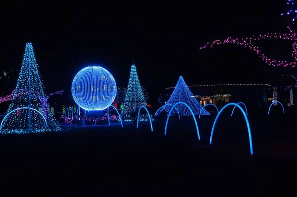 Luzes de Natal no Jardim Zoológico de Detroit 24 / 11 / 2017 — Fotografia de Stock