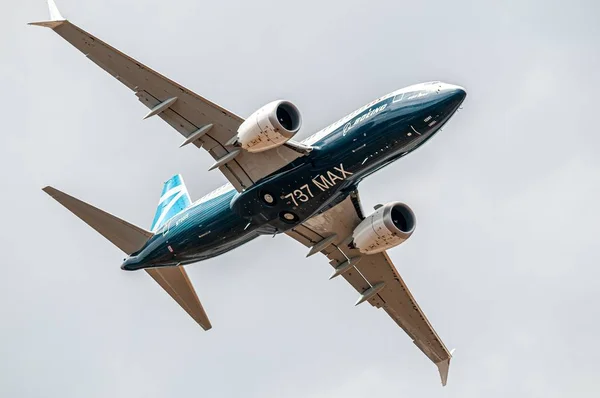 Boeing 737-7, N7201S. Международный авиасалон Фарнборо, 16 июля 2018 года — стоковое фото