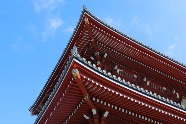 각도로 도쿄의 세이지 사원의 — 스톡 사진