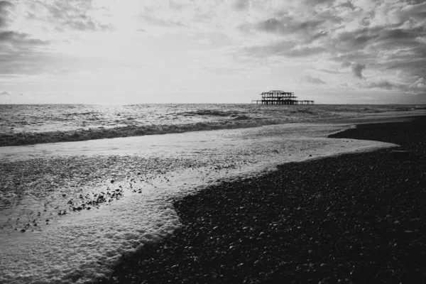 Pier Brighton e praia — Fotografia de Stock
