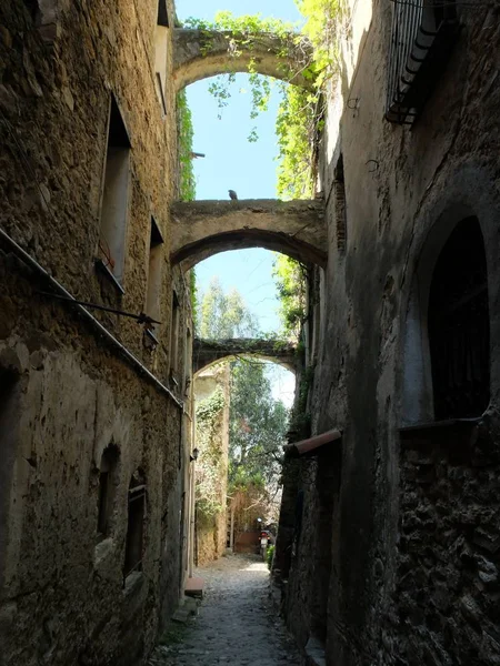 Vertical Shot Street Corner Old European City — Stock Photo, Image