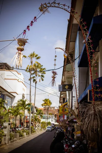 印度尼西亚库塔 2019年8月23日 巴厘岛库塔市中心的街道装饰 — 图库照片