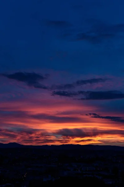 Magnifique Paysage Coucher Soleil Sur Côte Azur Nice France — Photo