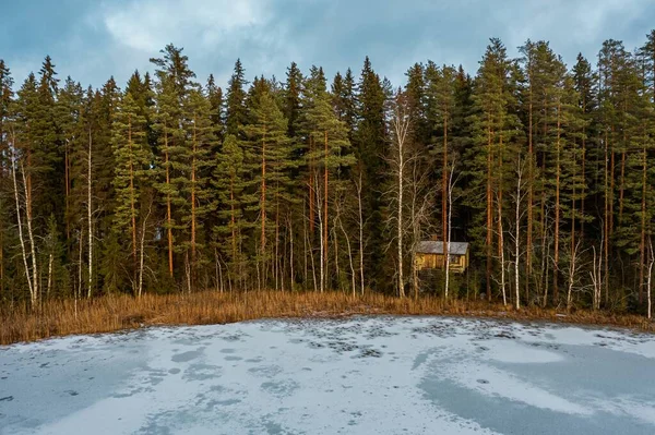 Чудесные Зимние Пейзажи Полные Волшебства Сезона Финляндии — стоковое фото