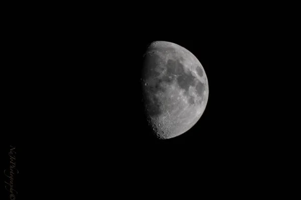 Paysage Fascinant Demi Lune Dans Ciel Nocturne Magique — Photo