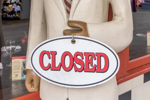 Monterey United States Jan 2019 Closed Sign Shop Door Captured — 스톡 사진