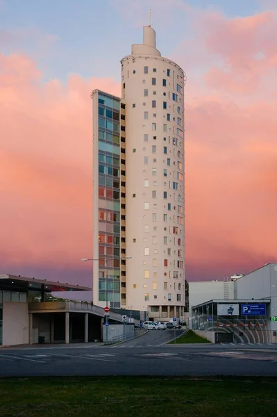 Tartu Estonie Août 2015 Tigutorn Highrise Sunset Tartu Estonie 2015 — Photo