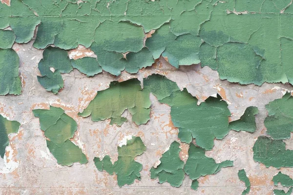 Pozadí starověké ošlehaná zelená stěna - skvělé pro chladné pozadí nebo tapety — Stock fotografie